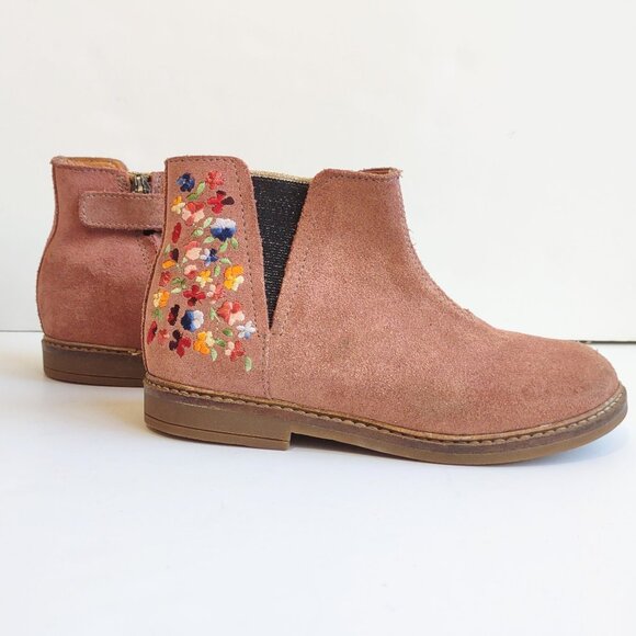 Pom D'Api Other - Pom d'Api Girl Suede Leather Boots/Bootie Embroidered Flowers  EU Size 26~US 9.5